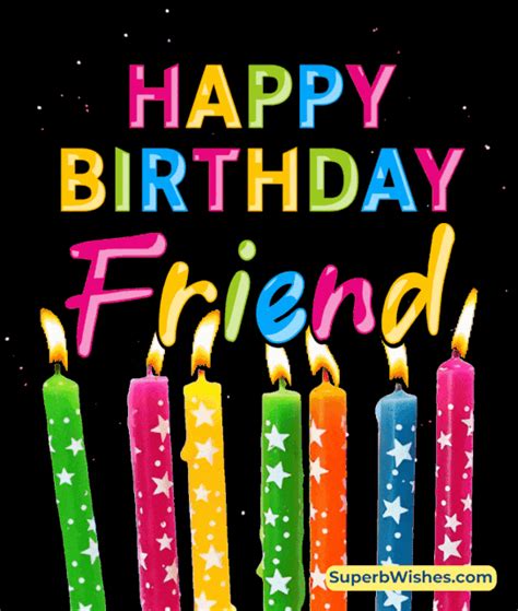 Birthday Candles In Rainbow Colors GIF - Happy Birthday, Friend ...