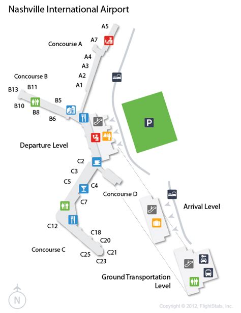 Nashville Airport Terminal Map - Living Room Design 2020