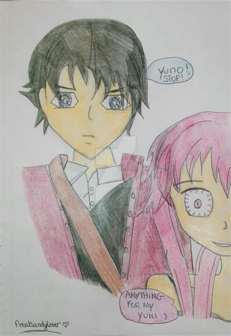 Yuki and Yuno, future diary fanart by Petalsandglitter on DeviantArt