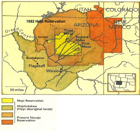 Hopi Indian Reservation Map