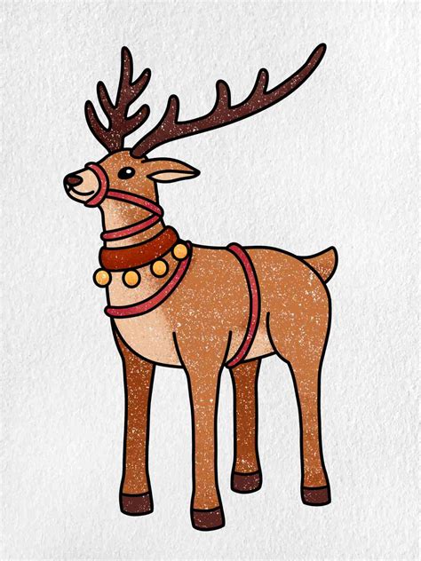 Christmas Reindeer Drawing (easy) - HelloArtsy