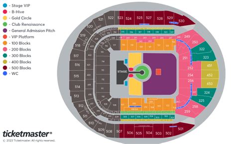 BEYONCÉ - RENAISSANCE WORLD TOUR Seating Plan - Tottenham Hotspur Stadium