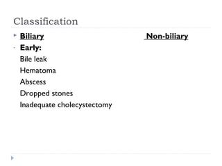 Post cholecystectomy complications | PPT