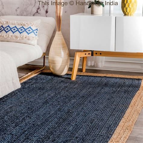 Navy Blue 6 X 6 Braided Square Rugs for Bedroom on SALE - Etsy