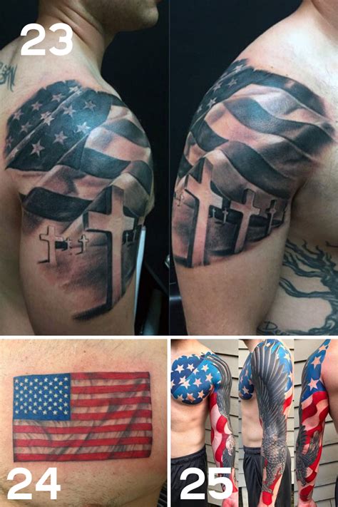 Patriotic American Flag Tattoo Ideas - tattooglee | Flag tattoo ...