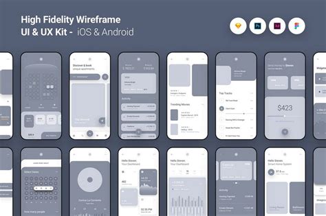 35+ Mobile App Wireframe Templates: iPhone + Android | App wireframe ...