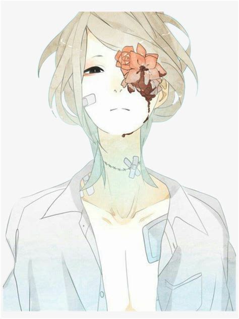 Animeboy Handsome Aesthetic Gore Flower - Aesthetic Depressed Anime ...