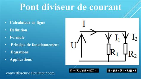 Calculateur du pont diviseur de courant en ligne - 1