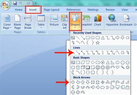 How to Draw An Arrow in Microsoft Word - Word Processing Tips