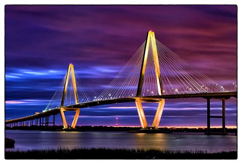 Ravenel Bridge at Sunset, Charleston, SC 30 seconds by James Hilliard ...