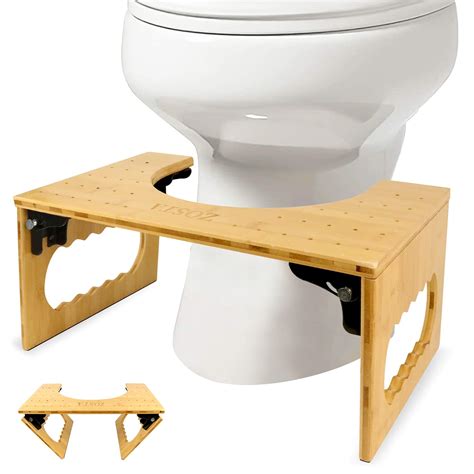 Buy ZOSTA Squatting Toilet Stool, Bamboo Toilet Potty Step Stool ...