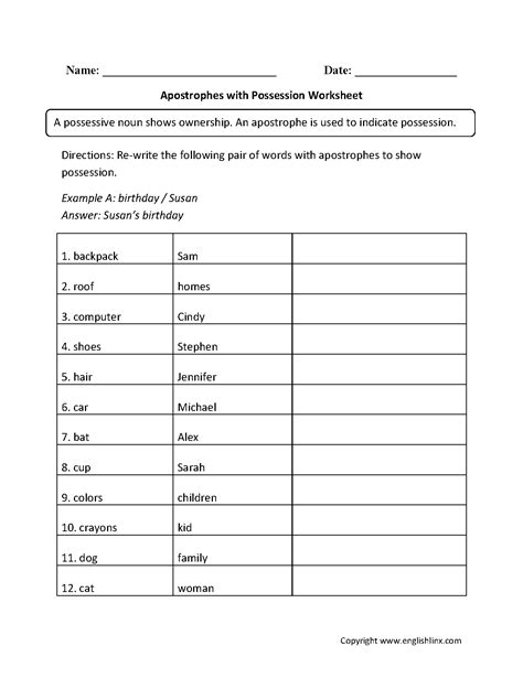 Apostrophes Worksheets | Words with apostrophes, Apostrophe to show ...