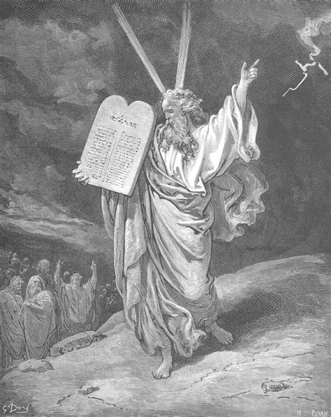 Moses And The Ten Commandments Art