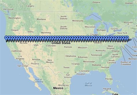 40th Parallel Map United States