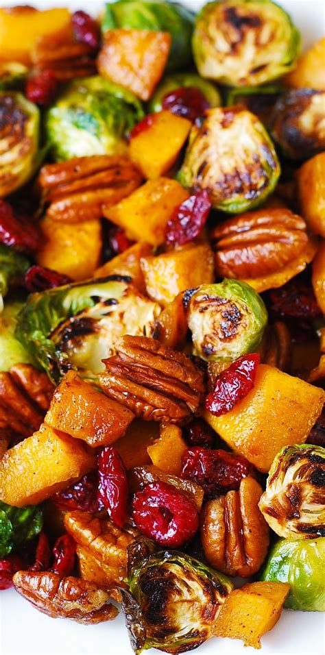 Roasted Brussels Sprouts, Cinnamon Butternut Squash, Pecans, and ...