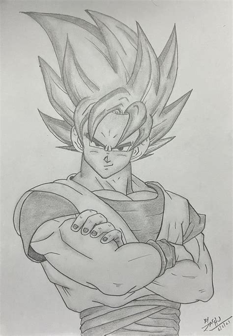 ArtStation - DRAGONBALL Z : GOKU(PENCIL SKETCH)