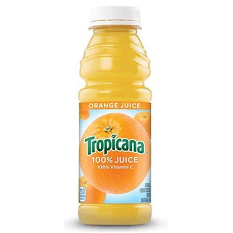 Tropicana 100% Orange Juice 15.2 oz Plastic Bottles - Pack of 12 ...