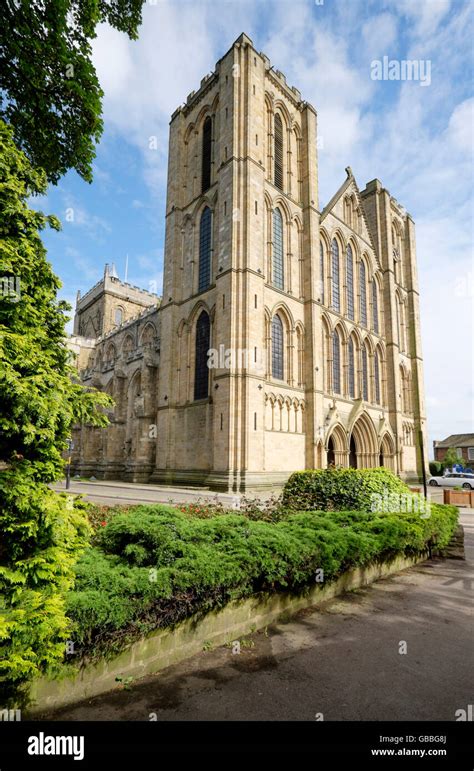 The west front of Ripon Cathedral, Ripon, North Yorkshire, England, UK ...