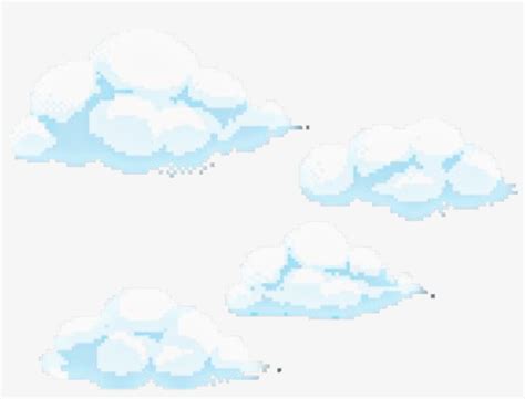 #blue #clouds #aesthetic #nuvens #pixel #kawaii - Clouds Pixel Art Png ...