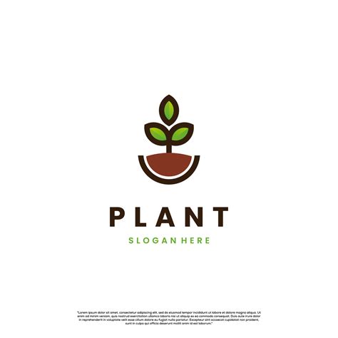 simple plant logo design illustration 12667579 Vector Art at Vecteezy