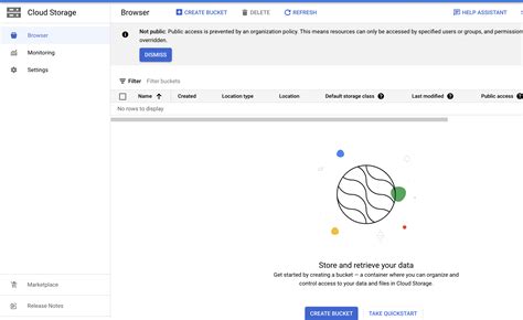 How to Create a Storage Bucket using GCP Console