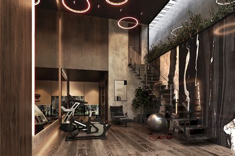 Home Gym Interior design (House XIII) on Behance