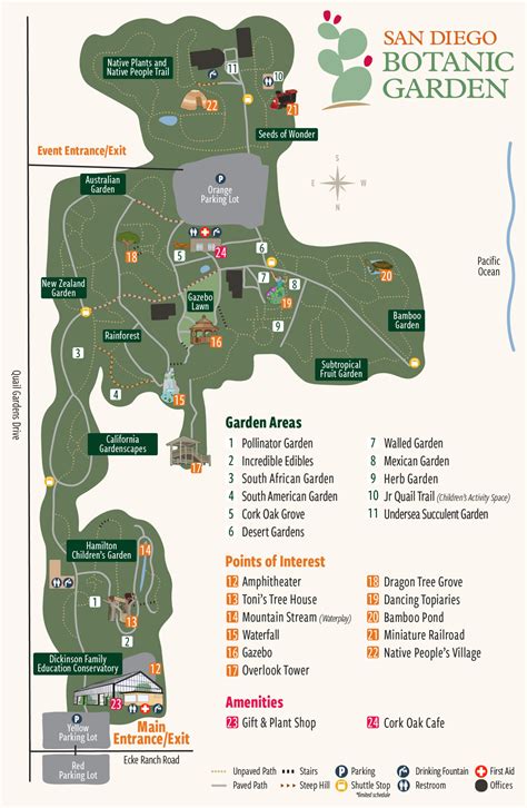 Garden Map & List - San Diego Botanic Garden