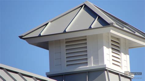 Gray aluminum cupola on metal roof - Riverside, Boston MA