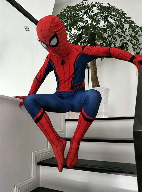 New Kids Spider man Homecoming Costume Children Spiderman Suit ...