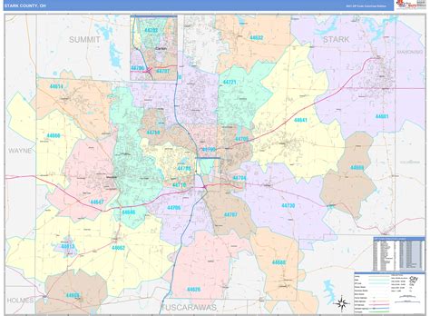 Stark County, OH Wall Map Color Cast Style by MarketMAPS - MapSales