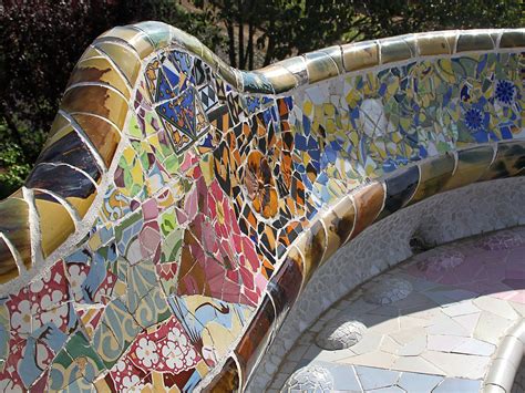 Parc Guell mosaic | Gaudi barcelona, Gaudi, Public art