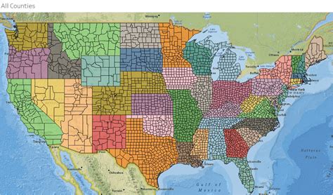 United States Counties Map