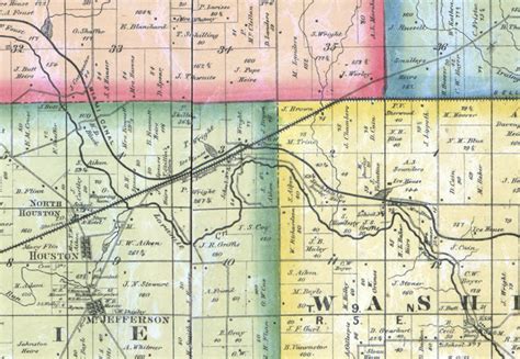 1865 Farm Line Map of Shelby County Ohio | Etsy