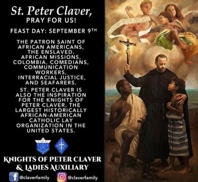 Saint Peter Claver Feast Day 2021 - Knights of Peter Claver