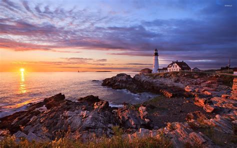 Lighthouse Sunset Wallpapers - 4k, HD Lighthouse Sunset Backgrounds on ...