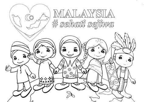 Gambar Poster Mewarna Malaysia Sehati Sejiwa Gambar Lukisan Diwarnakan ...