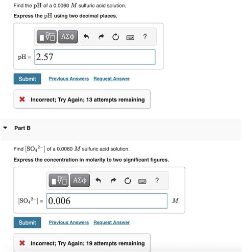 Solved Find the pH of a 0.0060M sulfuric acid solution. | Chegg.com