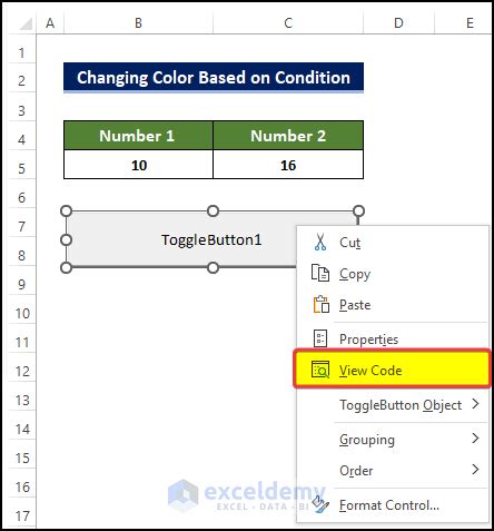 How to Change the Color of the Toggle Button When Pressed in Excel ...