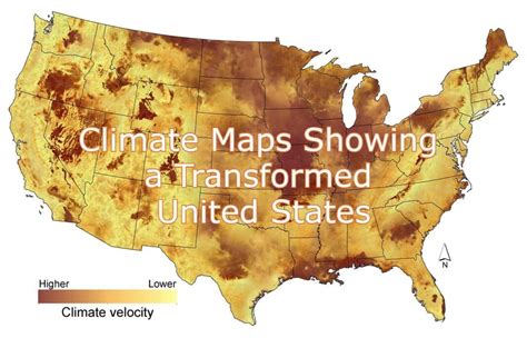 Climate Maps of Transformed United States (Under 5 Scenarios)