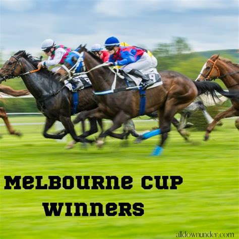 Melbourne Cup Winners - 1900-1861 - All Down Under