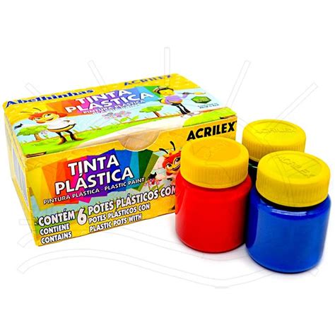 Tinta Plástica 15ml - 6 cores - Tricochetando