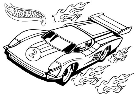 Hot wheels: a very fast car - Hot Wheels Coloring Pages for Kids