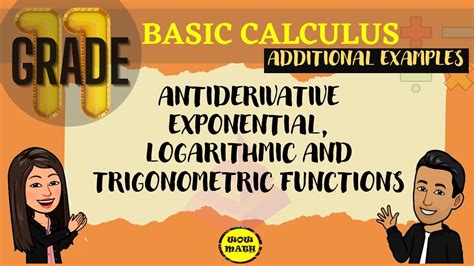 ANTIDERIVATIVE OF ALGEBRAIC, EXPONENTIAL , EXPONENTIAL AND ...