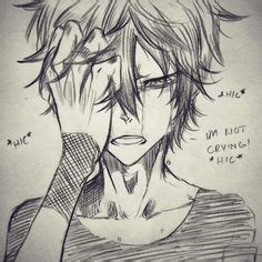 Sad Anime Boy Crying Drawing