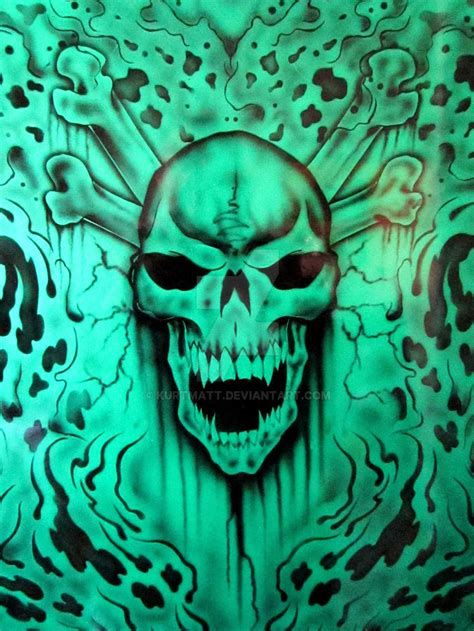 Green Skull Panel 2 by KURTMATT on DeviantArt