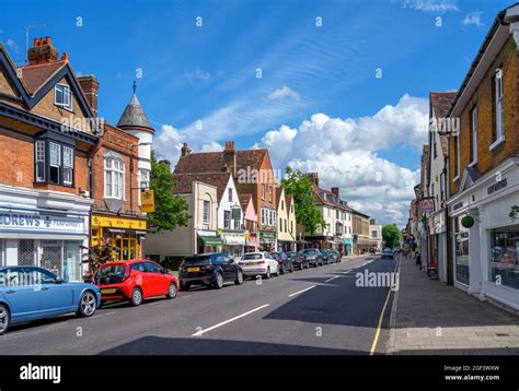 Shops on the High Street in Ware, Hertfordshire, England, UK Stock ...