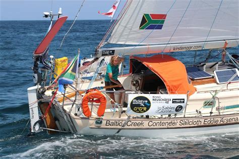 Golden Globe solo around the world yacht race arriving at the Cape Town ...