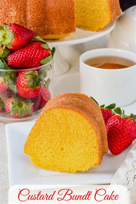 Custard Bundt Cake. So moist made with Bird's Custard Powder in the mix ...