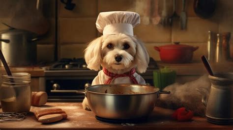 Premium AI Image | Chef dog cooking