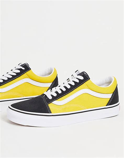 Vans Old Skool sneakers in yellow and navy | ASOS